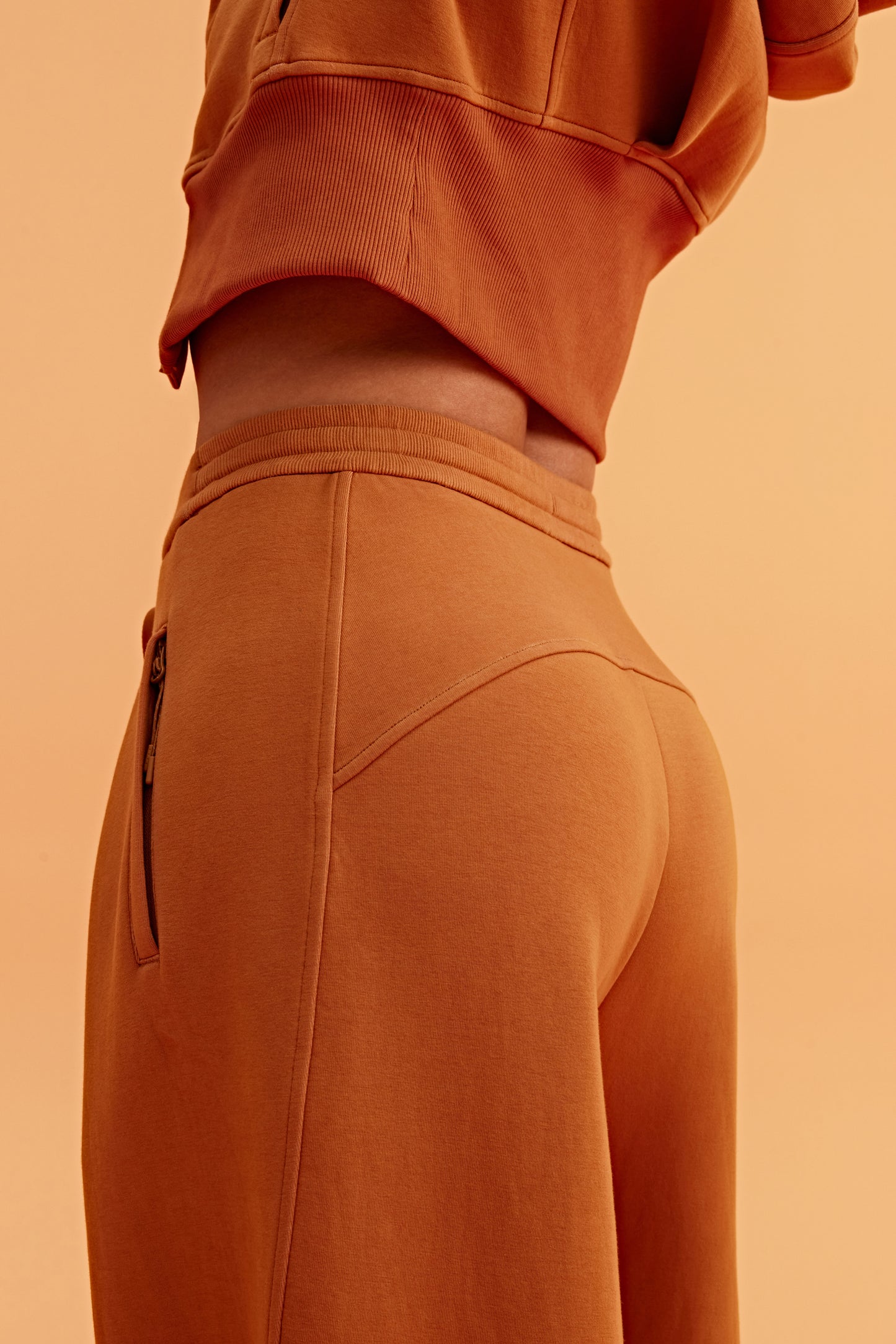 close up of caramel pants