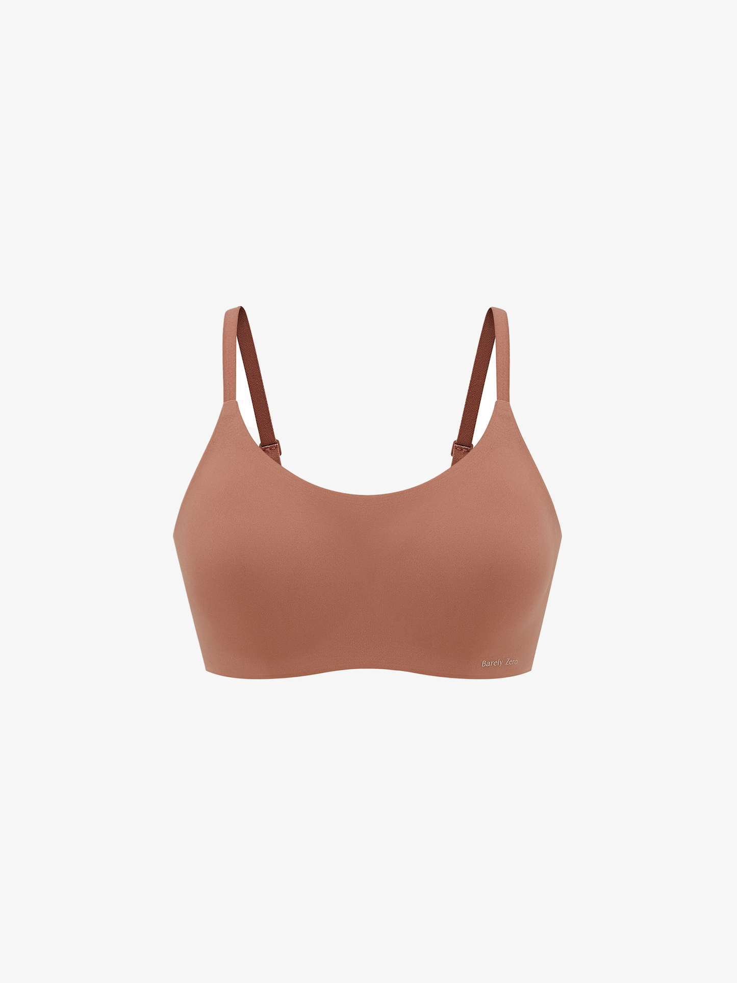 flat lay of brown bra