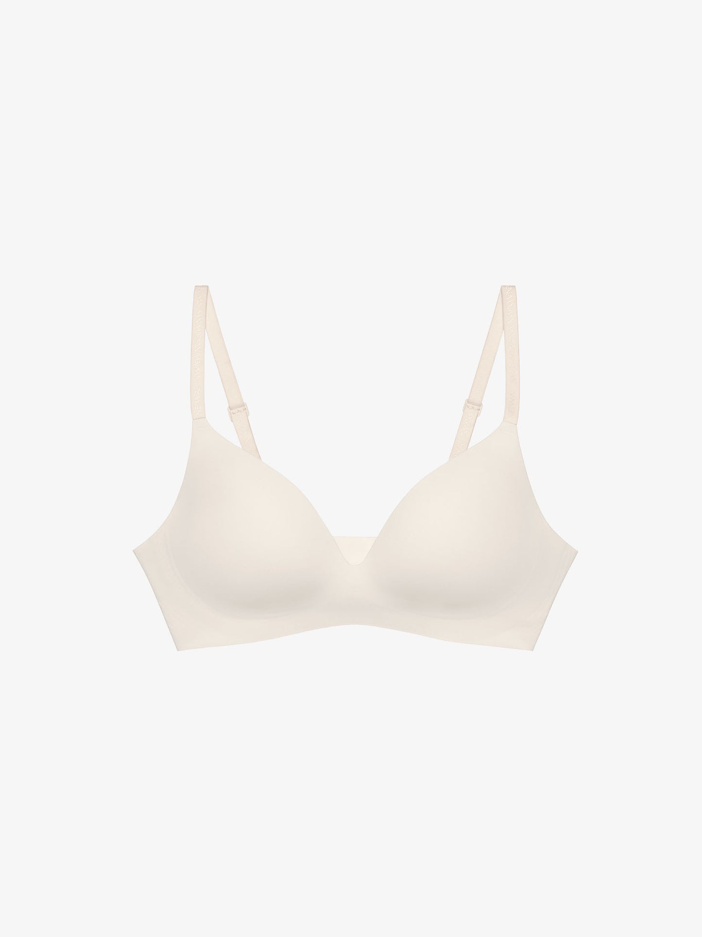 Flat lay of white bra.
