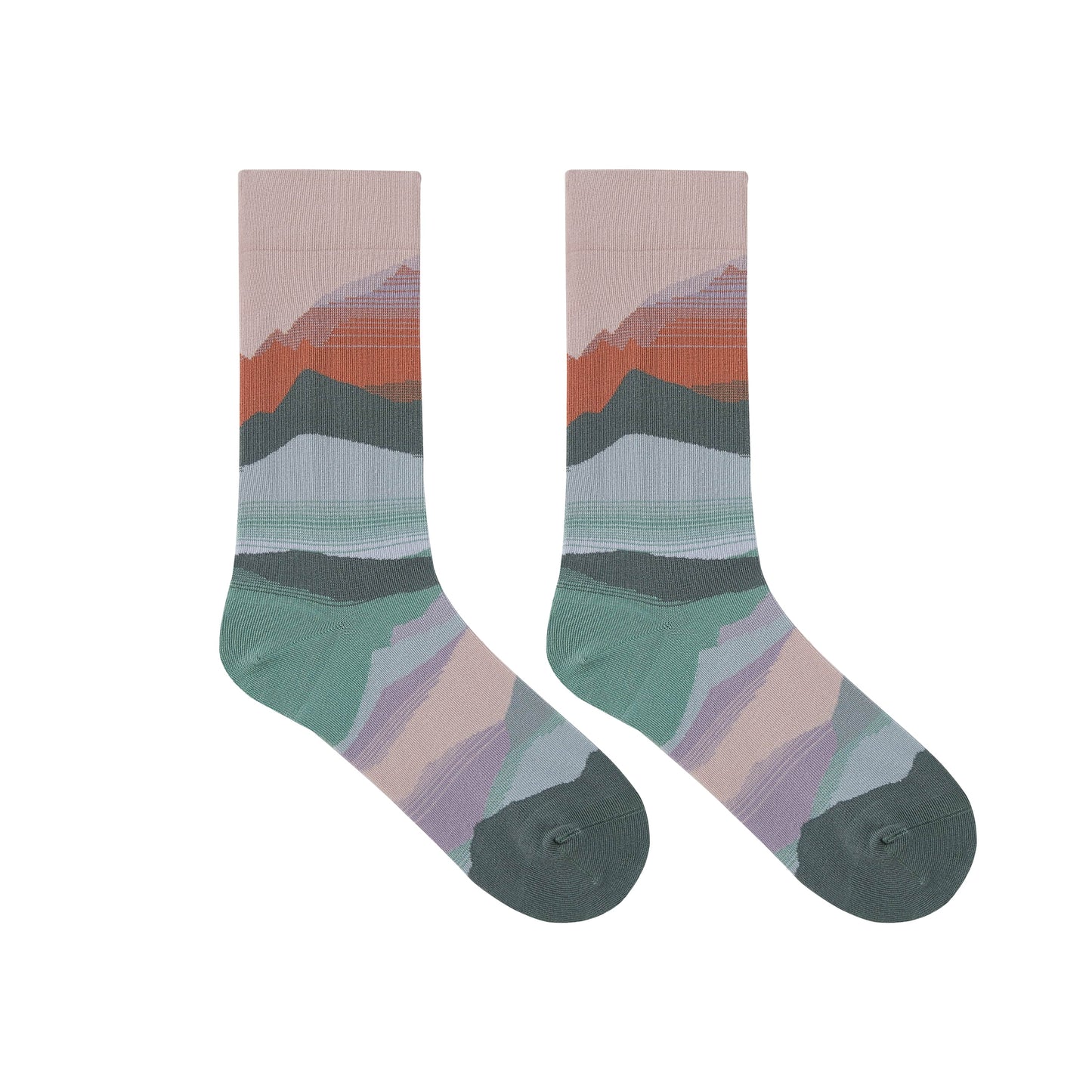 flat lay of pattern cotton socks