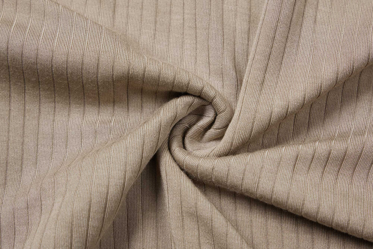 close up of soft tan ribbed fabric