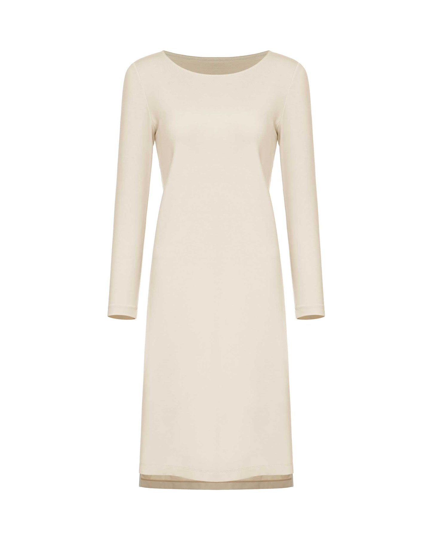 A cream pajama dress