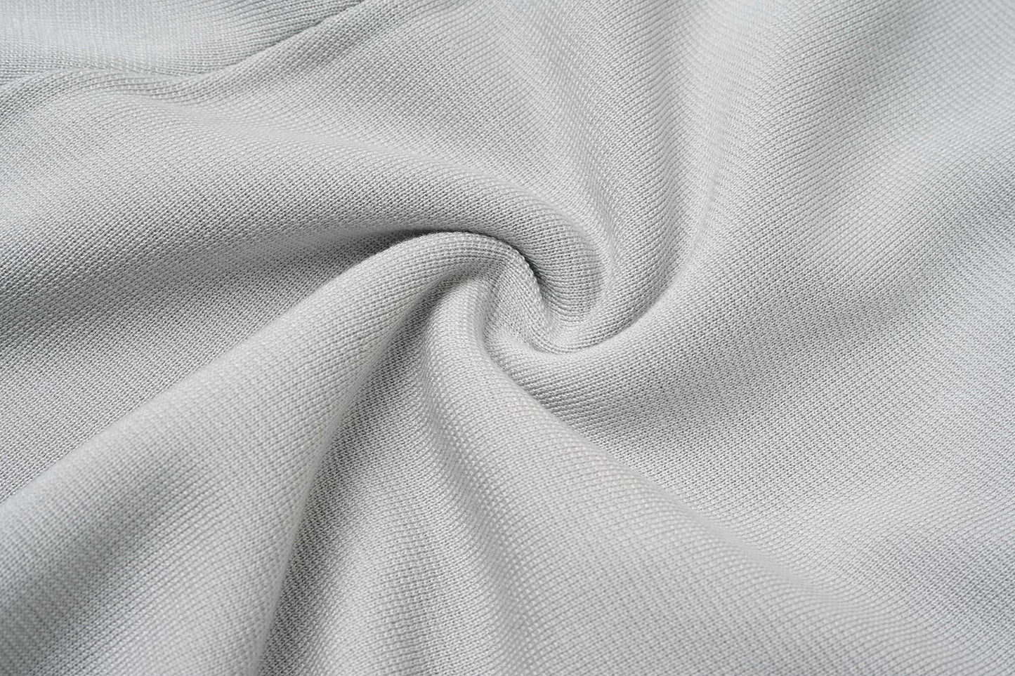 close up of knitted blue fabric