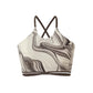 marble print sports bra