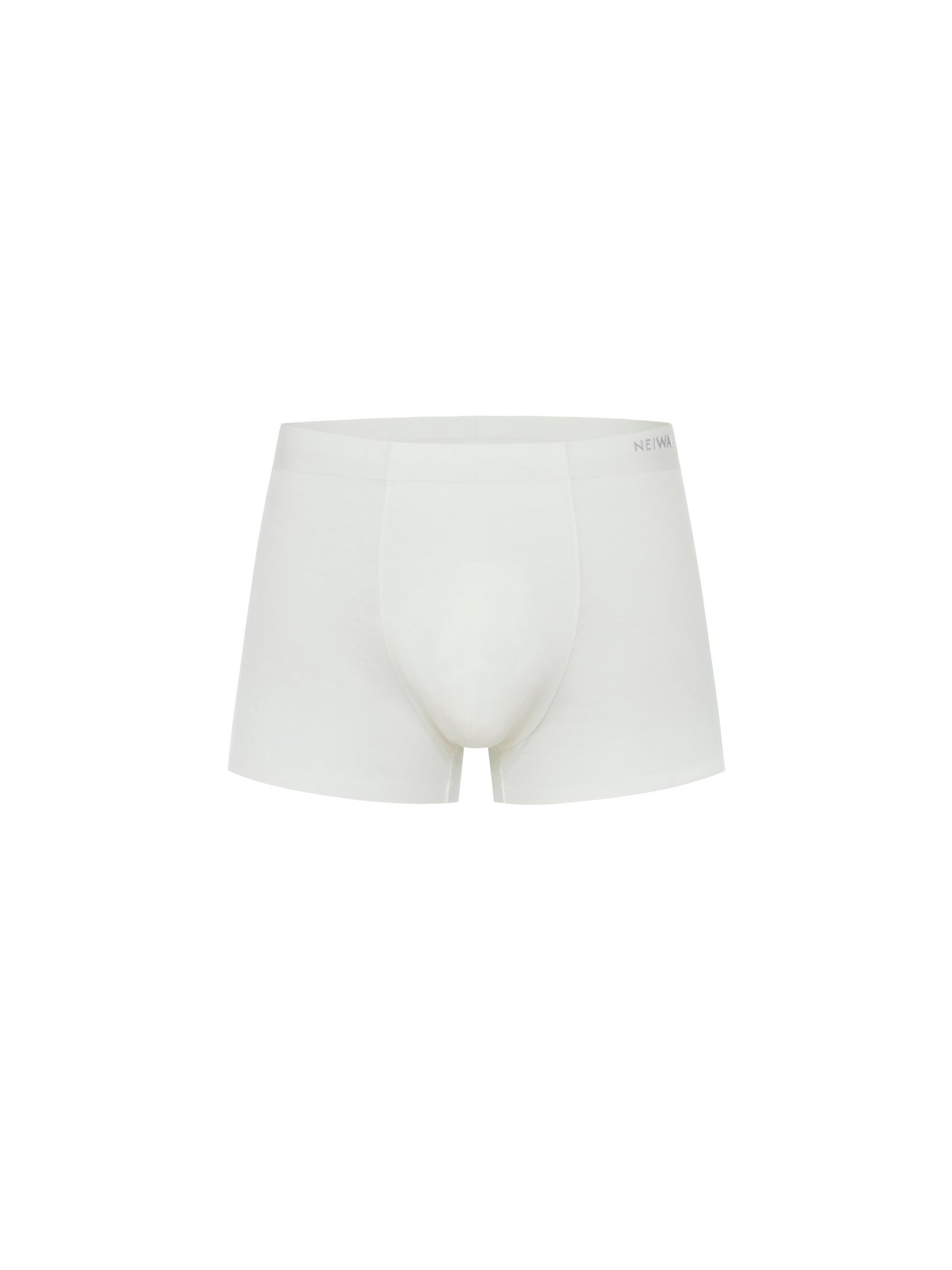 Flat lay of white boxer briefs