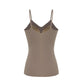 flat lay image of brown camisole from back
