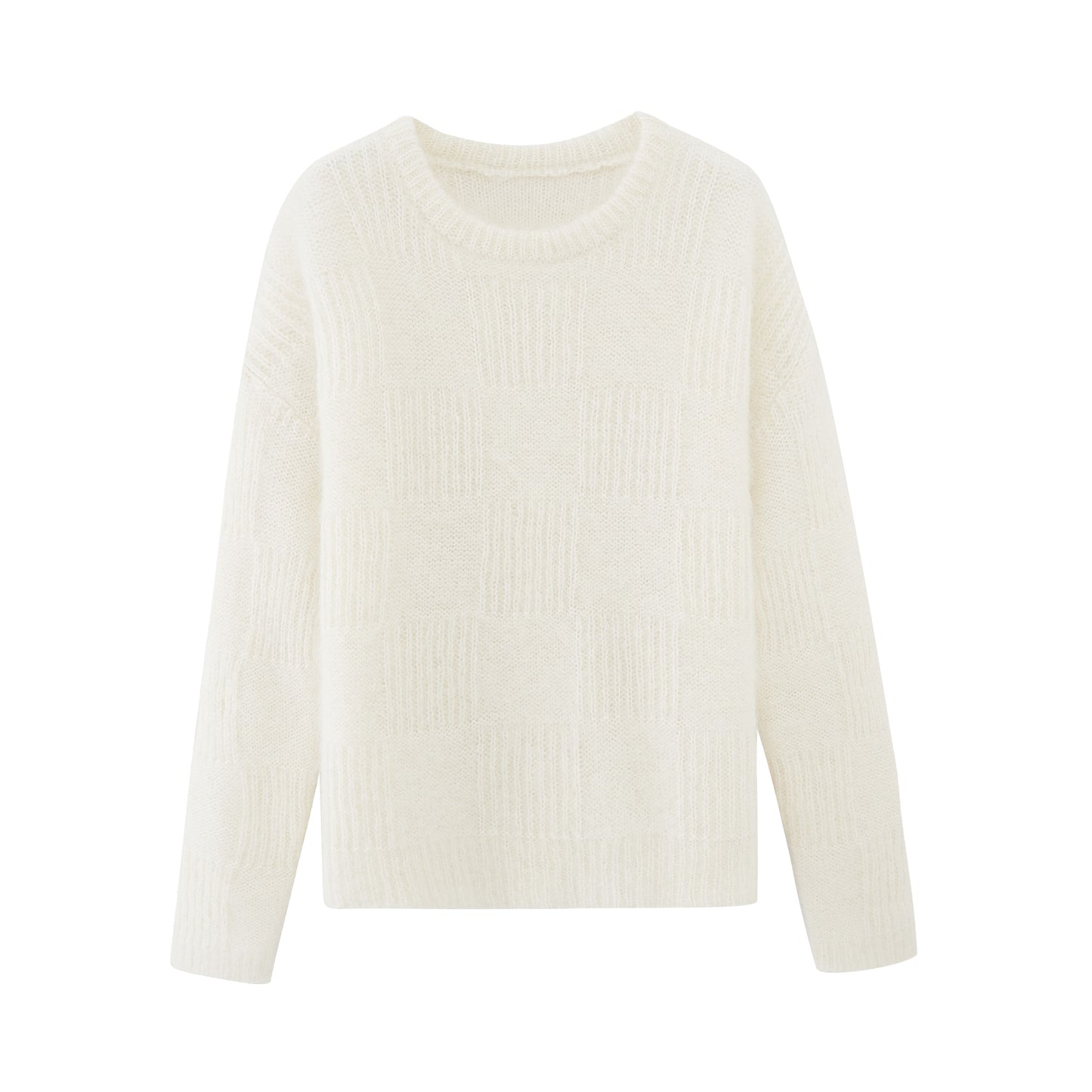 Cozy Plaid Texture Sweater