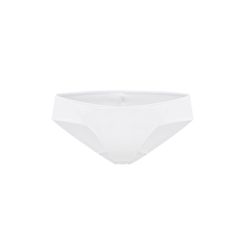 flat lay of white underwear