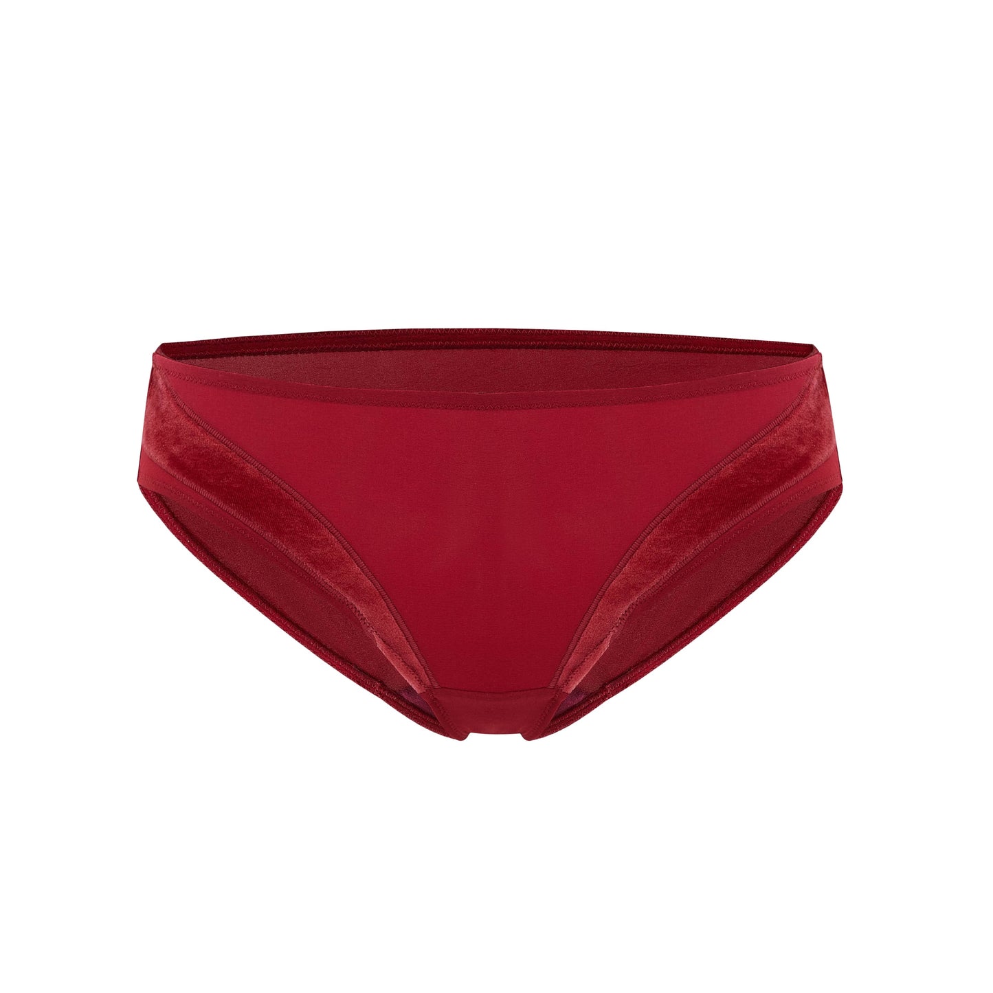flat lay of red brief