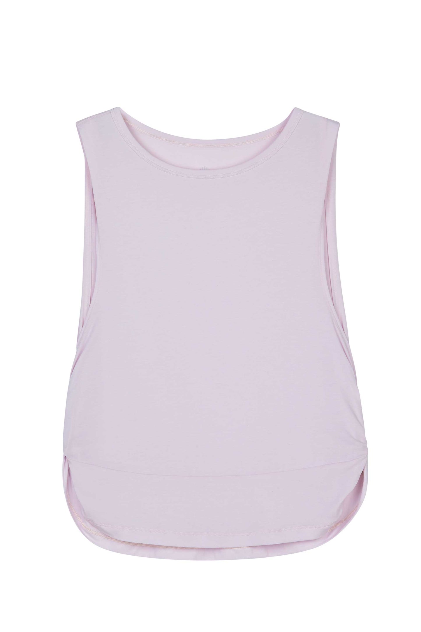 flat lay image of pink tank top