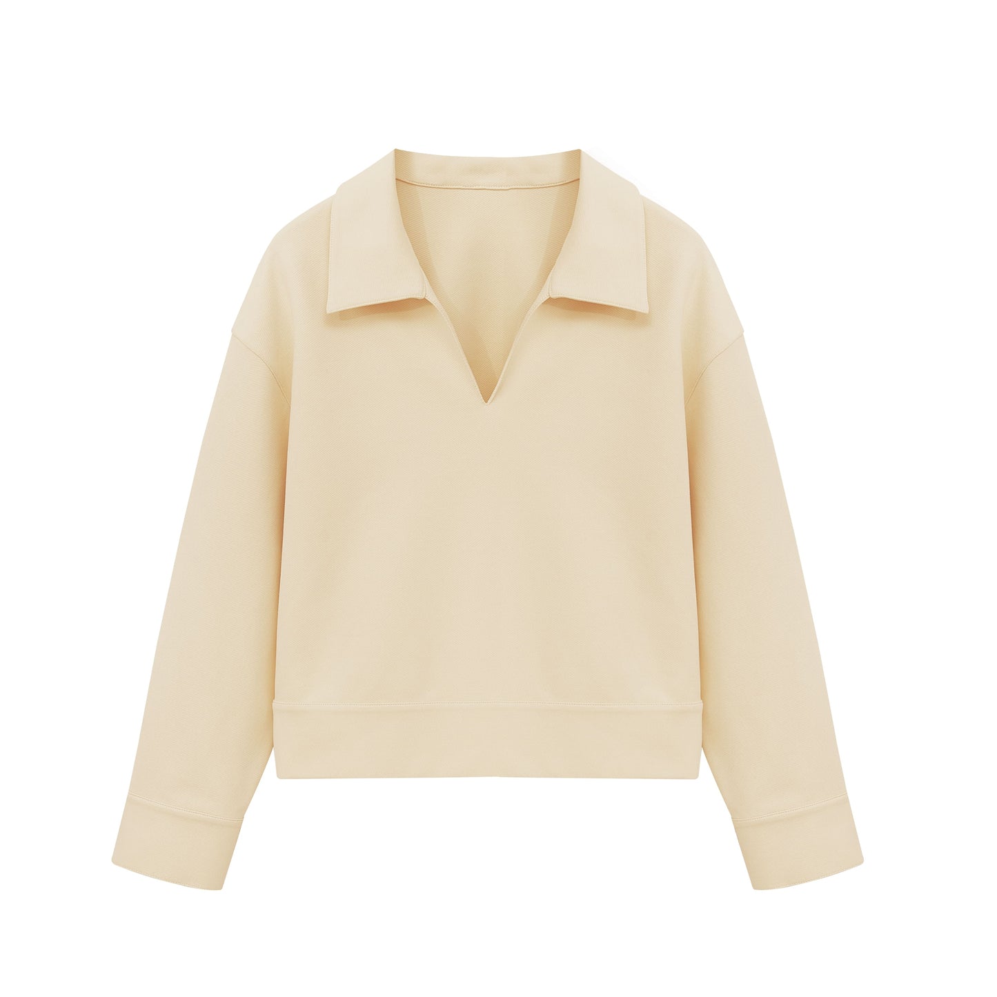 flat lay of the yellow polo shirt