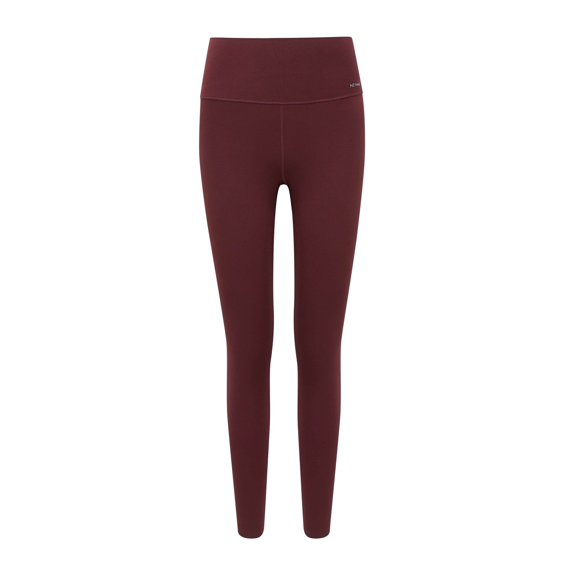 a pair of dark red leggings