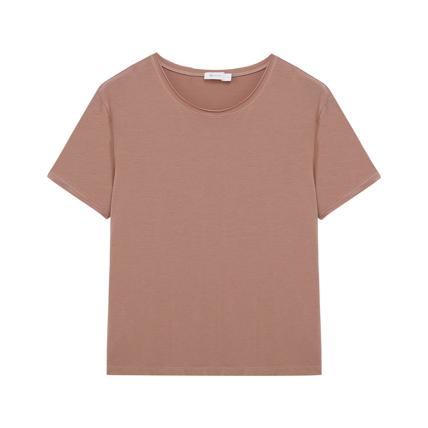 Flat lay of dusty rose short sleeve pajama shirt