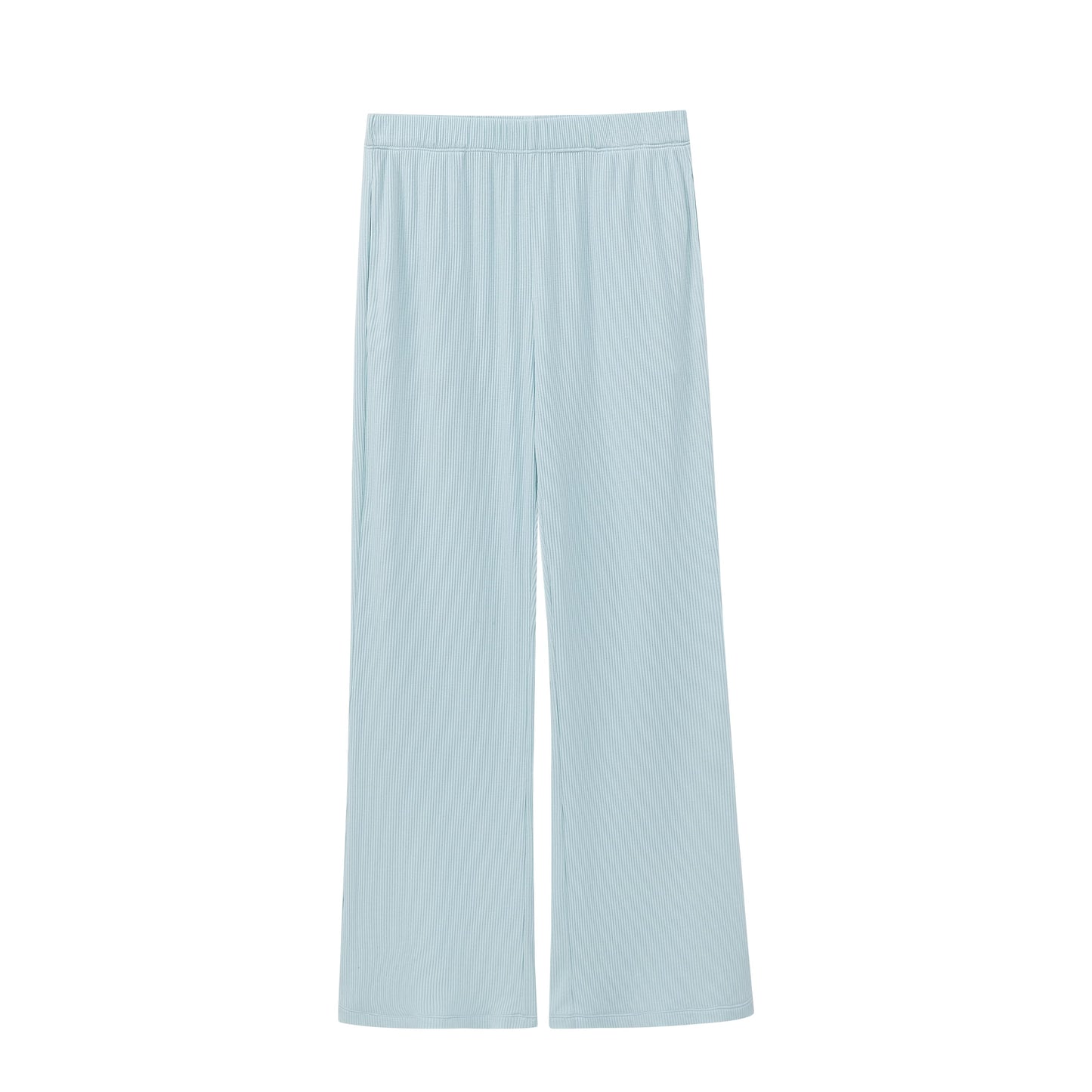 flat lay of the pale blue pants