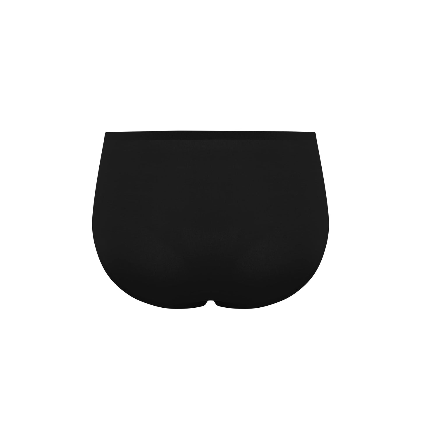 Flat lay of back of black brief
