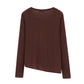 a brown sweater from back