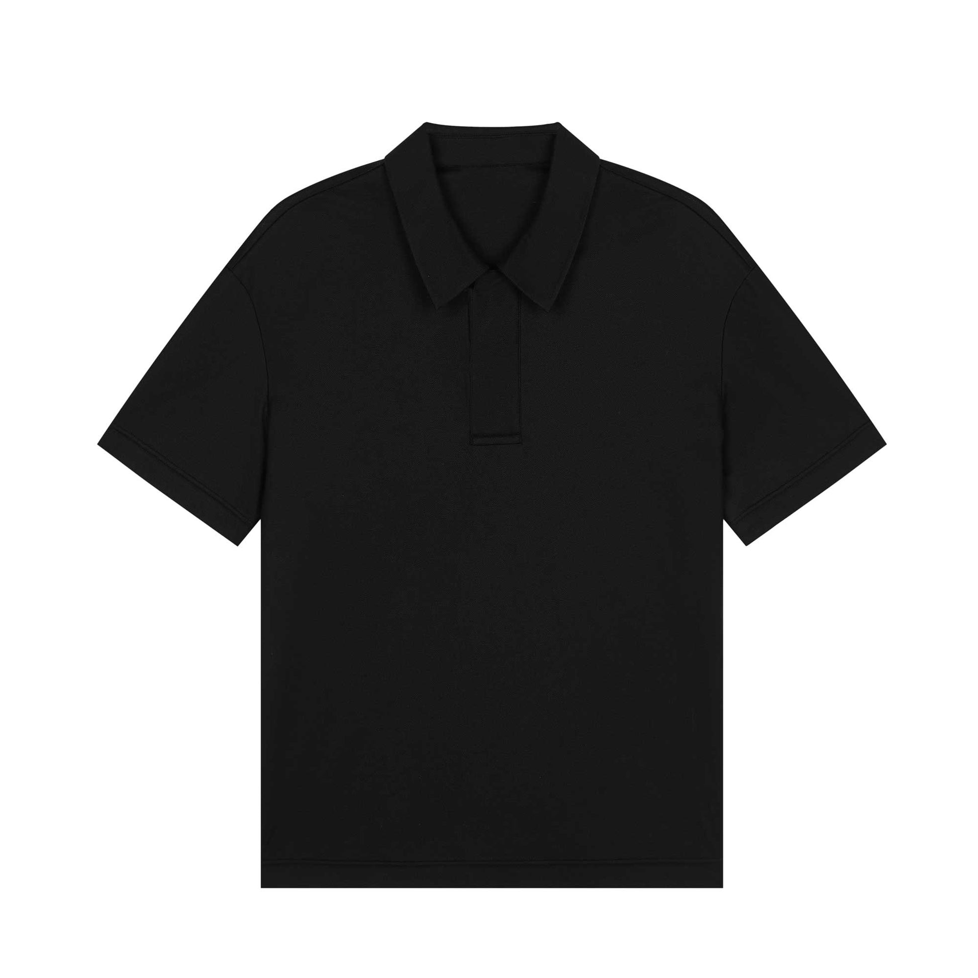 black polo shirt
