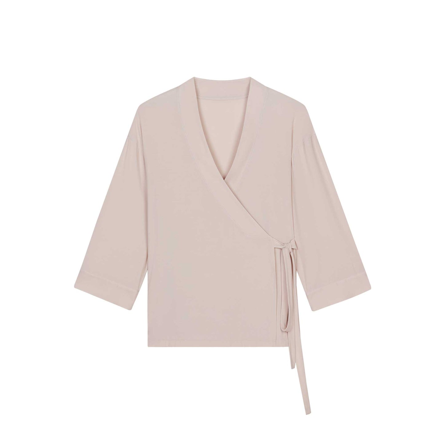 pink maternity wrap top