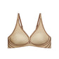 flat lay image of tan bra