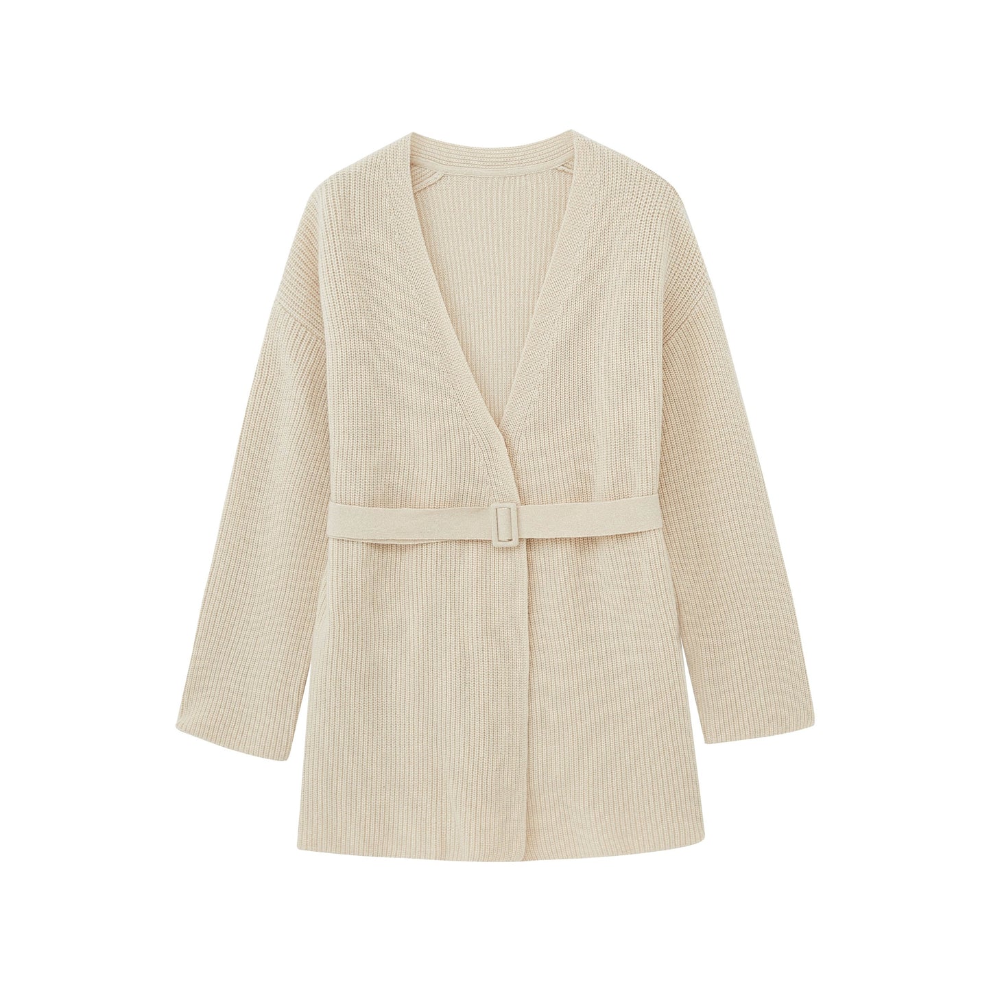 flat lay image of cream cardigan