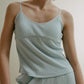 women in pale blue U-neck padded camisole