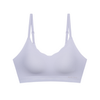 Light purple bra on a white background.