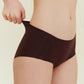 side view of woman in brown underwear