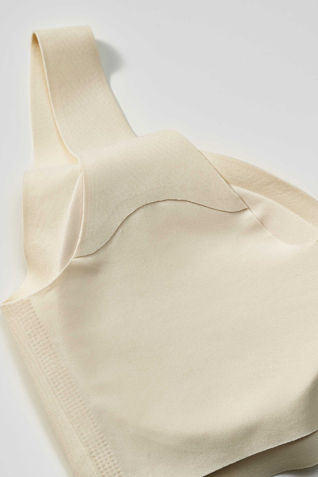 inside of a light yellow bra