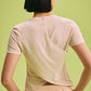 back of a woman wearing Cross-back T-Shirt