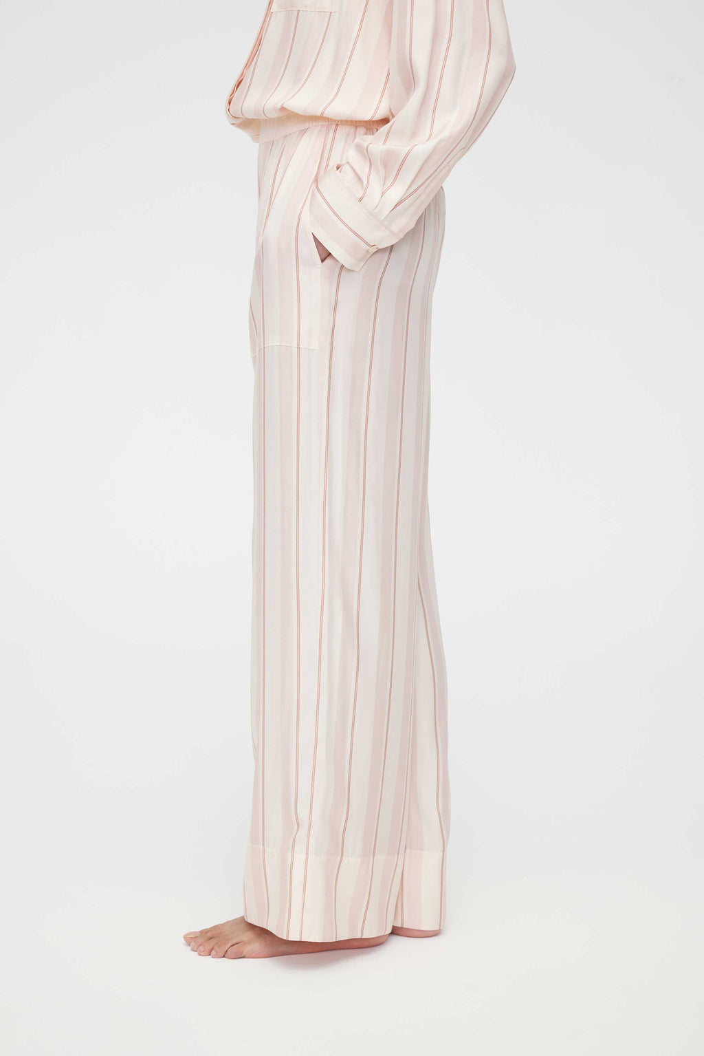 Side view of pajama pants