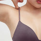 The purple bra has the NEIWAI logo on the shoulder straps