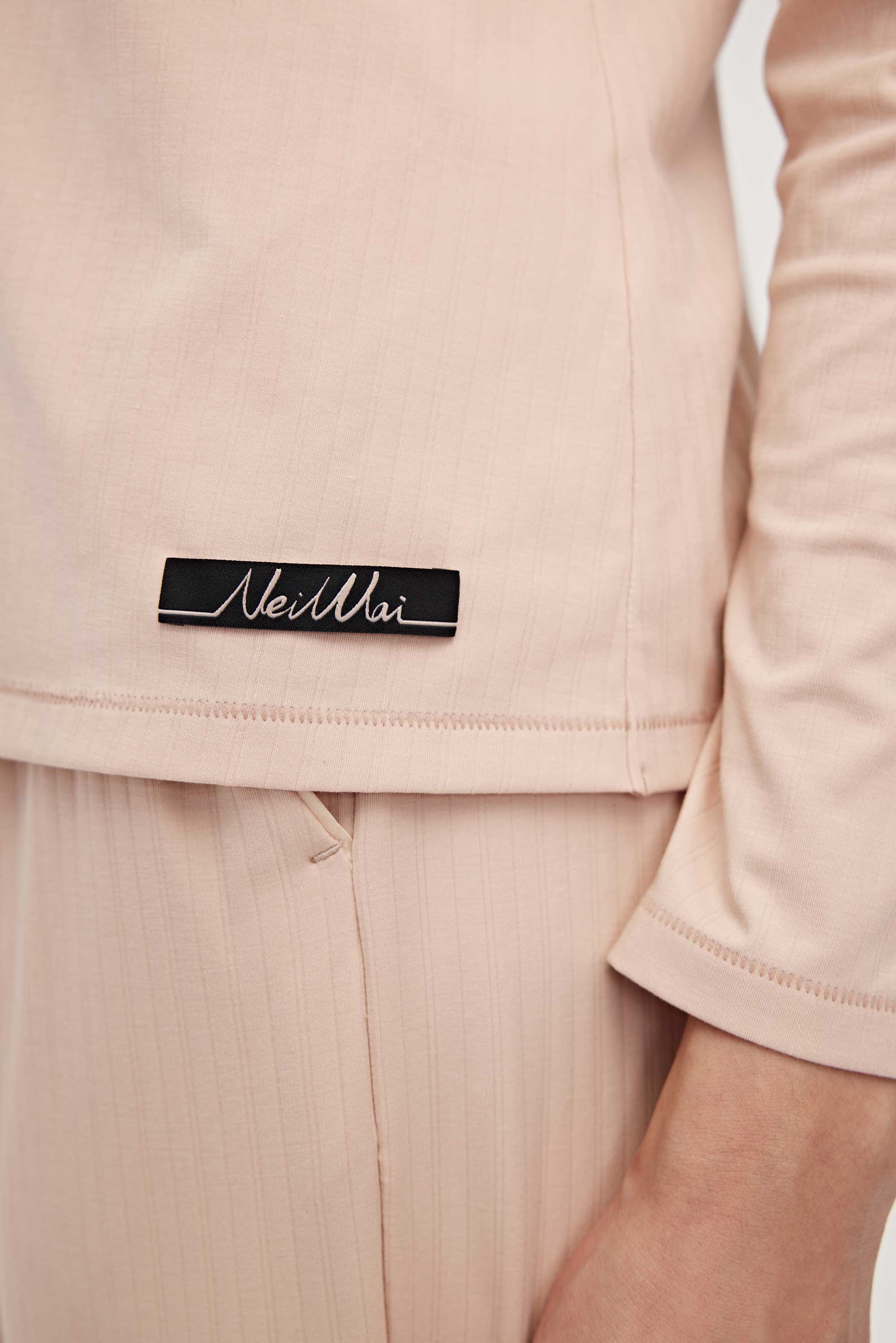 close up of logo on top