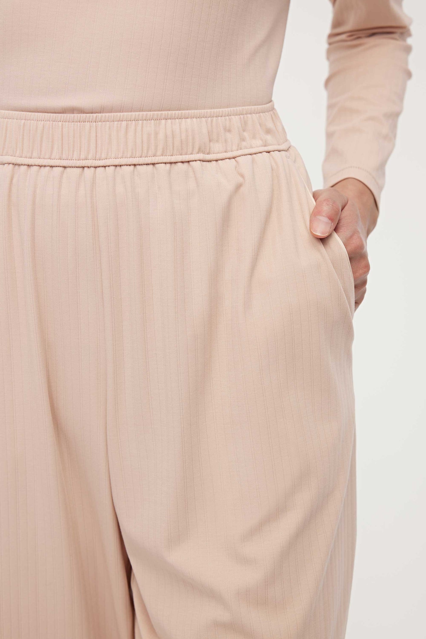 close up of pink lounge pants