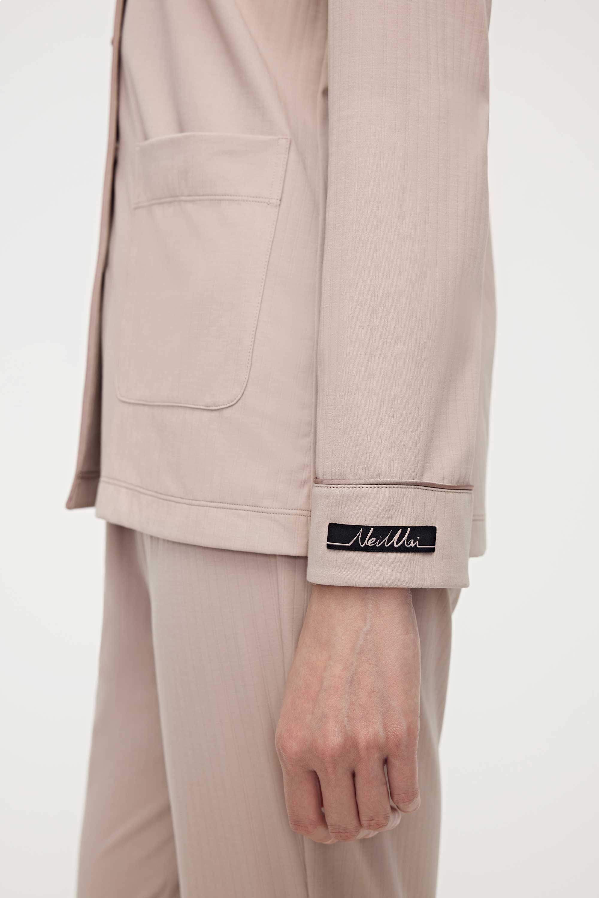 side close up of pajama sleeve