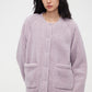 Woman wearing purple Fleece Pajama Top