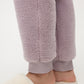 The lower part of purple Fleece Pajama Pants
