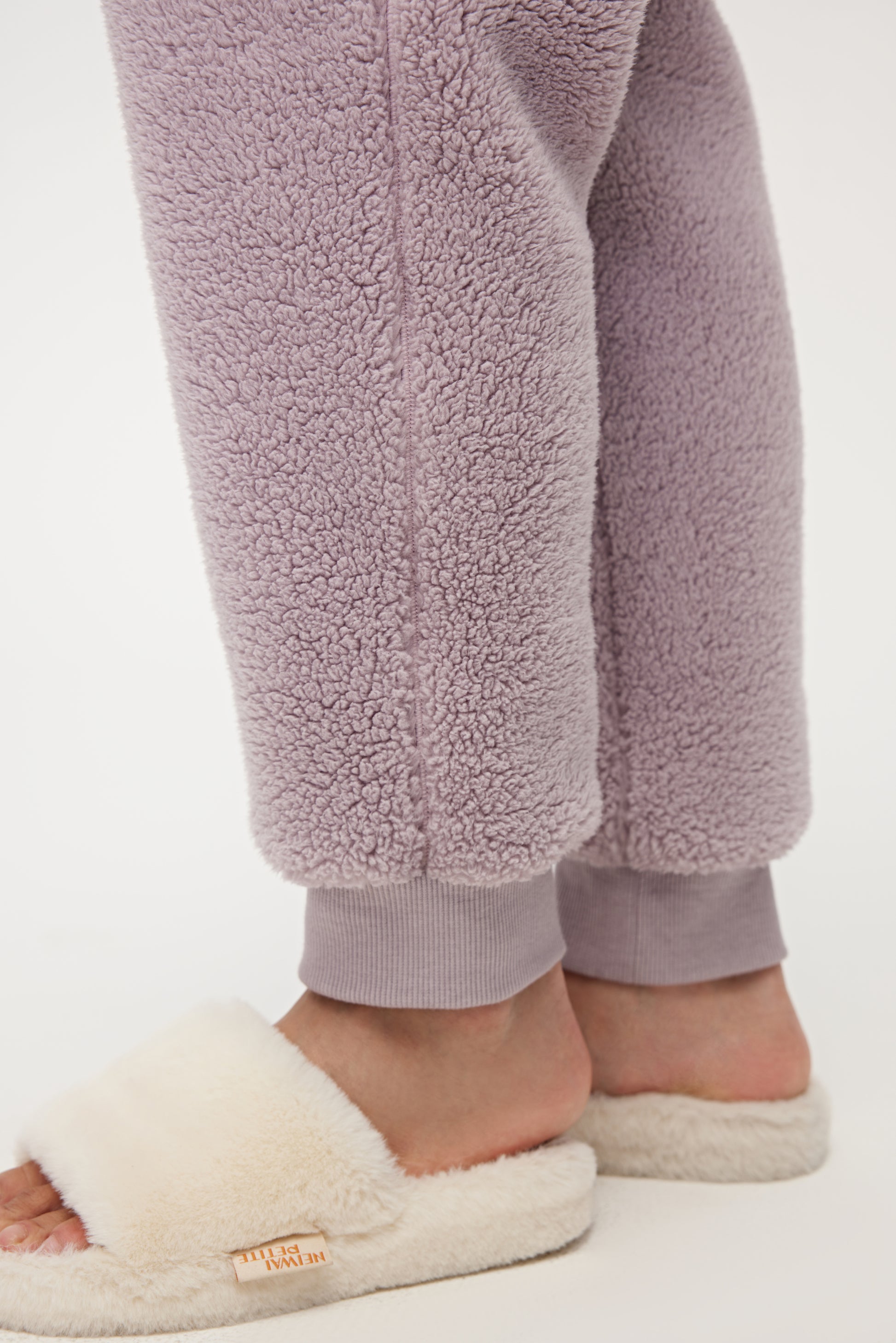 The lower part of purple Fleece Pajama Pants