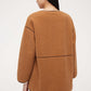 Back side of brown teddy fleece jacket