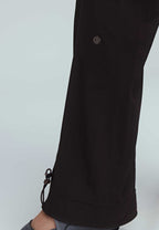 neiwai active logo on brown joggers