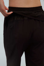 detail shot of brown joggers
