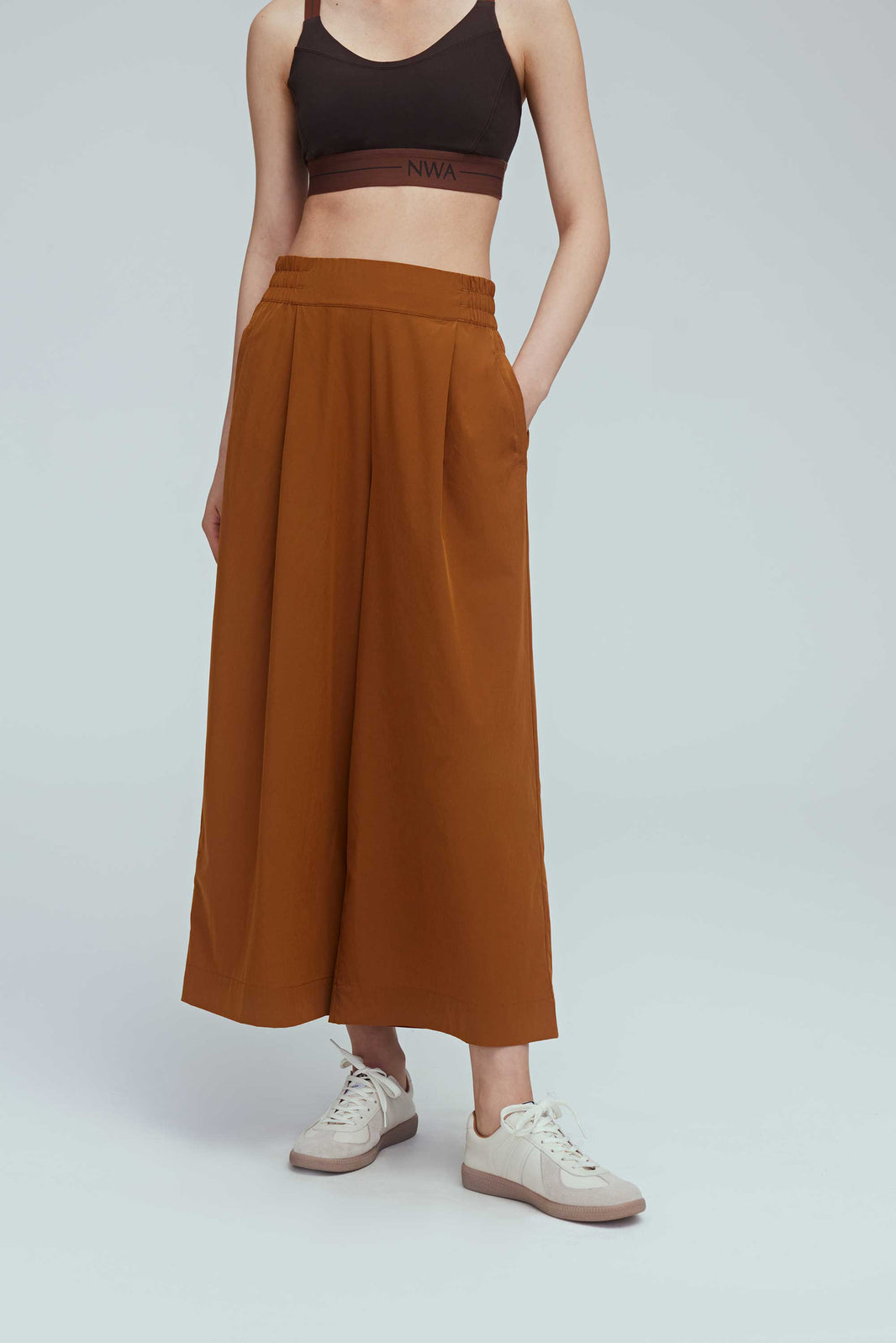 brown culottes