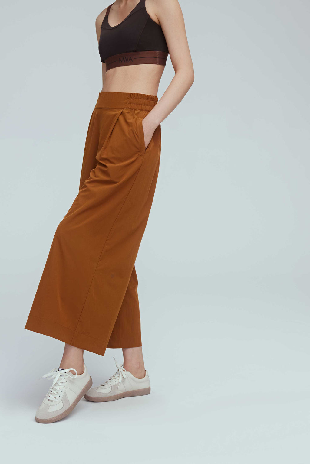 brown culottes