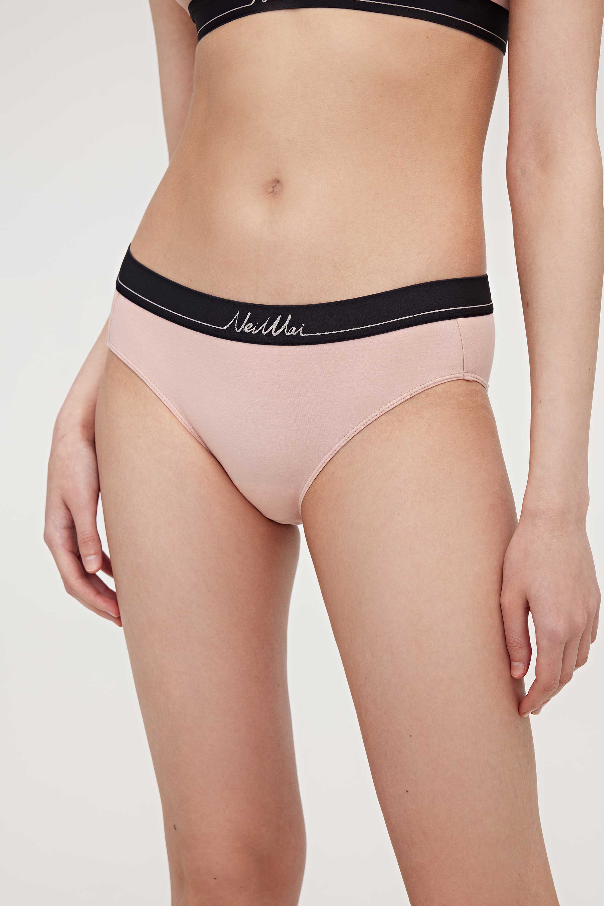 woman in pink brief