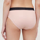 back of woman in pink brief