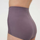 woman in purple high waist brief