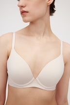 Front view of cream bra