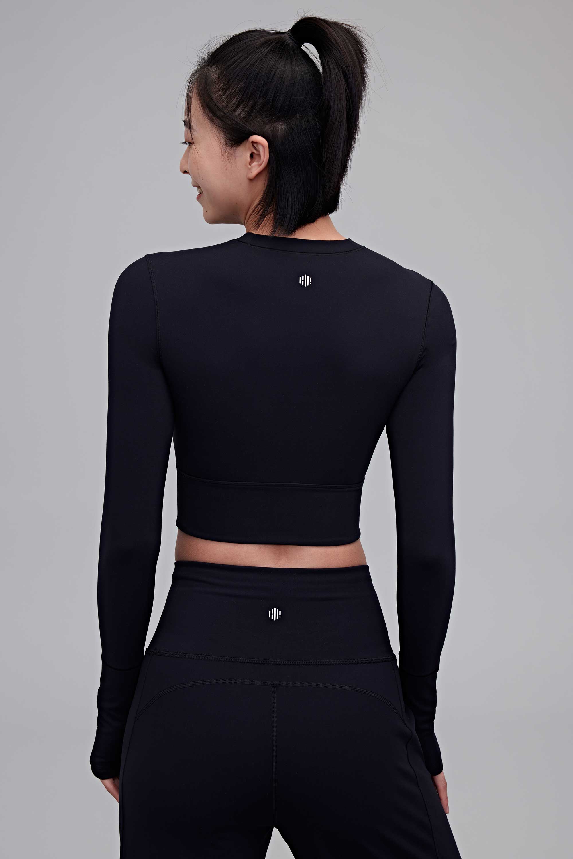 back of the Cut-out Padded Crop Top