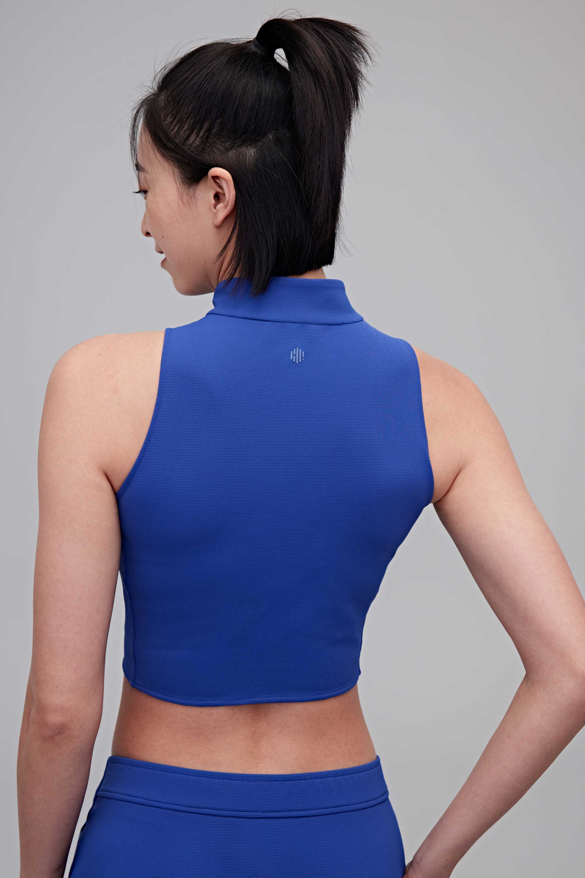 back of blue tank