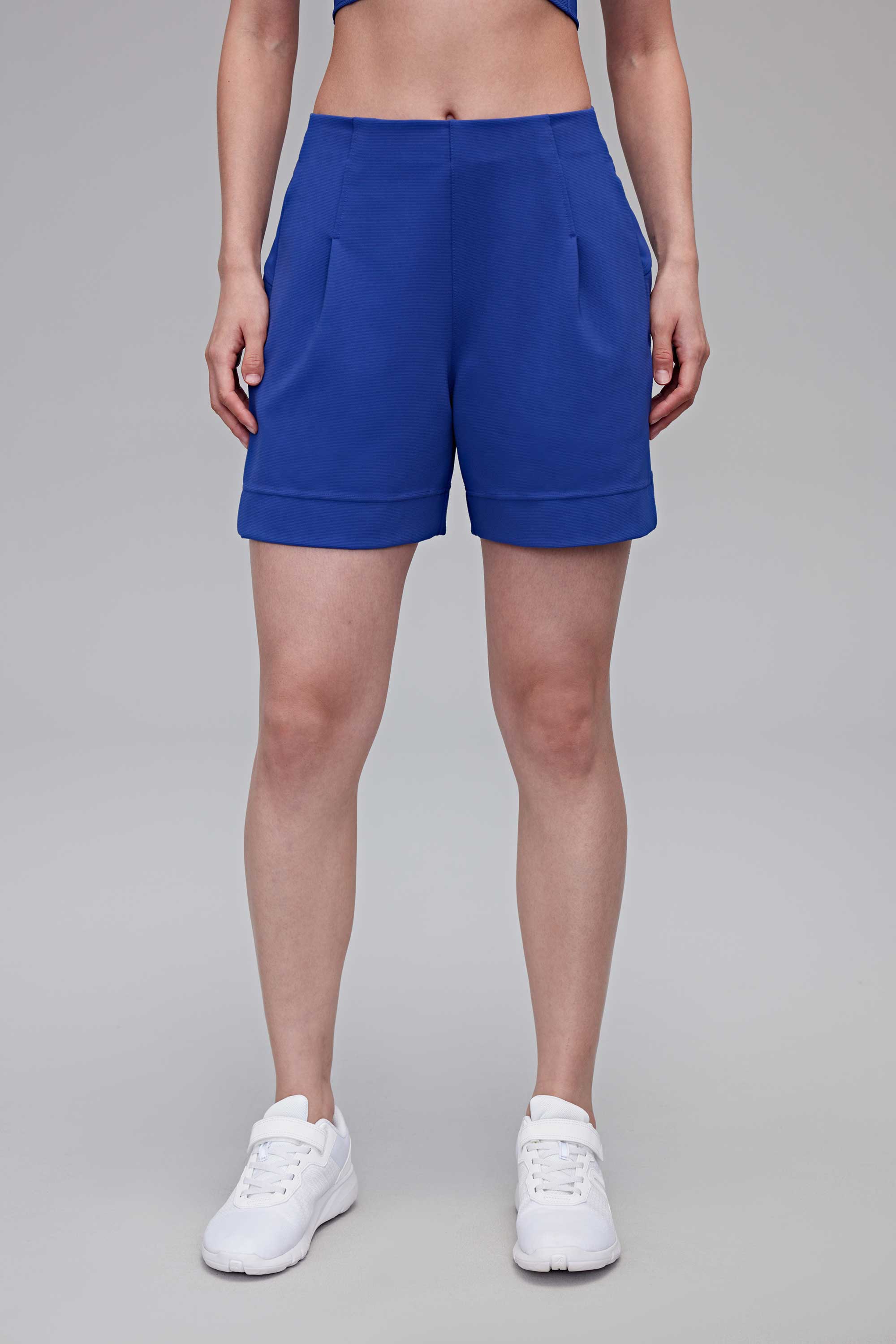 blue shorts
