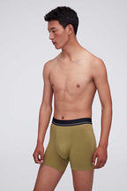man in green brief